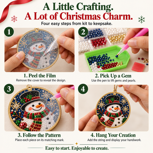 Relivic™ Christmas Pearl Diamond Painting Ornament Kit