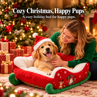 Relivic™ Christmas Sleigh Pet Bed