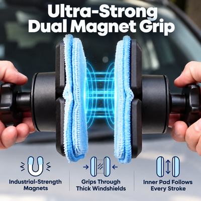 Dual Magnetic Windshield Cleaner