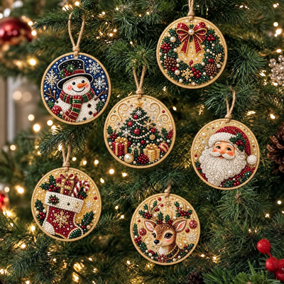 Relivic™ Christmas Pearl Diamond Painting Ornament Kit