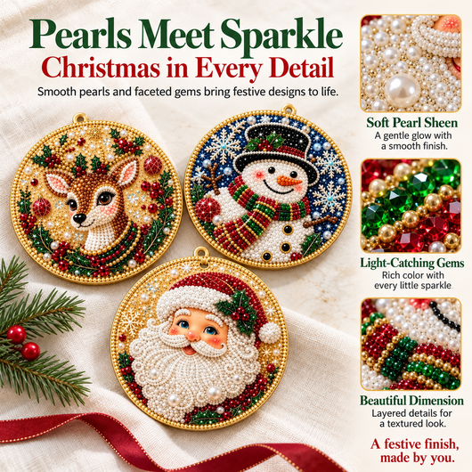 Relivic™ Christmas Pearl Diamond Painting Ornament Kit