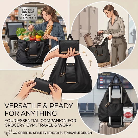 Relivic™ Foldable Keychain Shopping Tote Bag