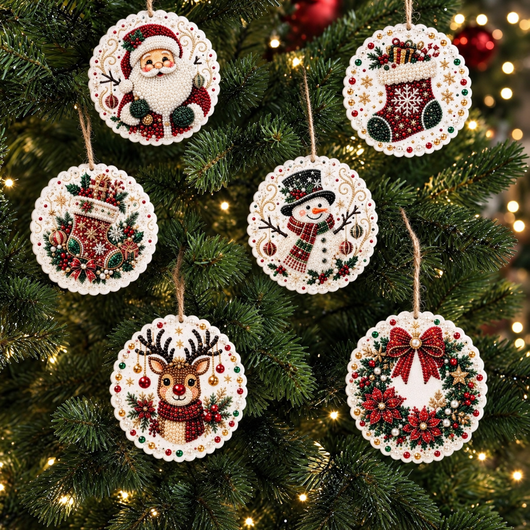 Relivic™ Christmas Pearl Diamond Painting Ornament Kit