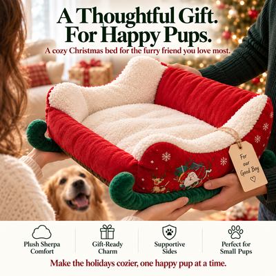 Relivic™ Christmas Sleigh Pet Bed